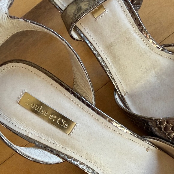 Louise et Cie Metallic Snakeskin Heels - Picture 5 of 5